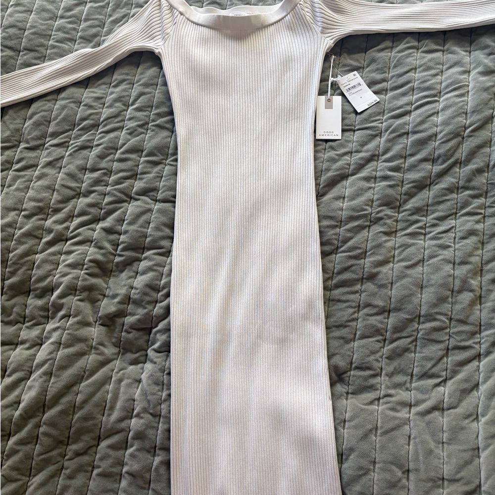 Good American White Long Sleeve Dress
